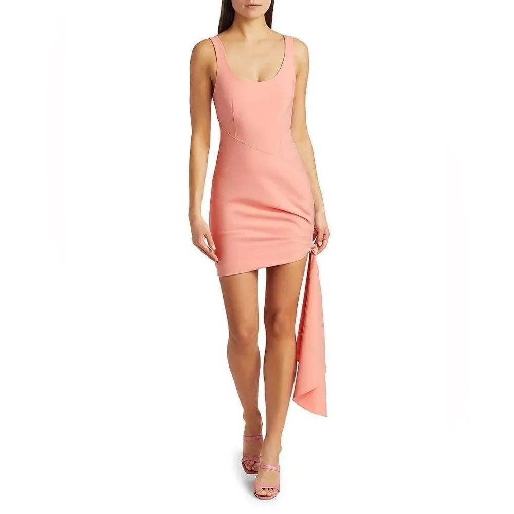 CINQ À SEPT Sharon knotted crepe mini dress